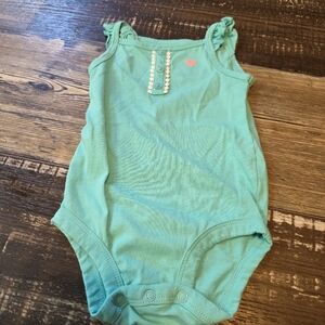 Carter's Teal Bodysuit with Ruffles and Heart